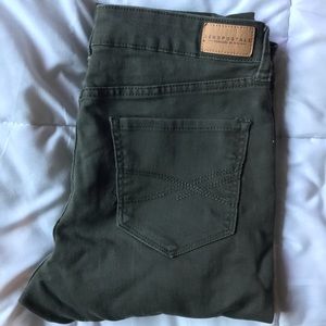 Olive/army Green Aeropostale High Waisted Jeggings